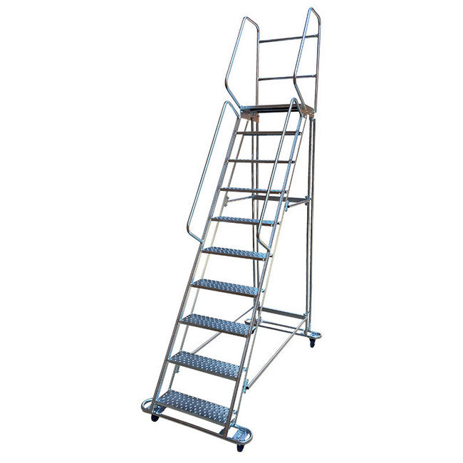 Mobile Safety Mounty Rollstep Ladder- 10 Step
